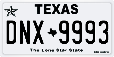 TX license plate DNX9993