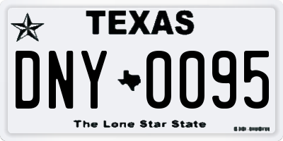 TX license plate DNY0095