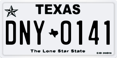 TX license plate DNY0141