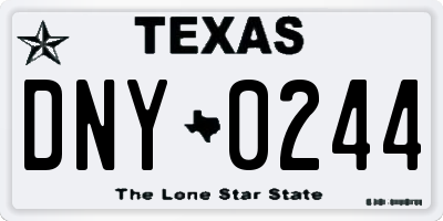 TX license plate DNY0244