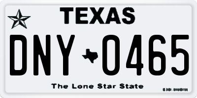 TX license plate DNY0465