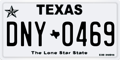 TX license plate DNY0469