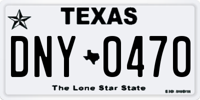 TX license plate DNY0470