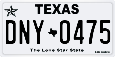TX license plate DNY0475