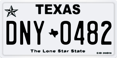 TX license plate DNY0482
