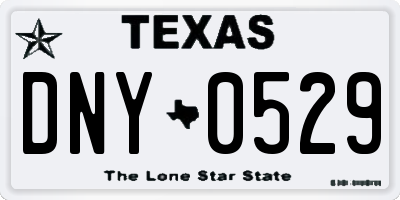 TX license plate DNY0529