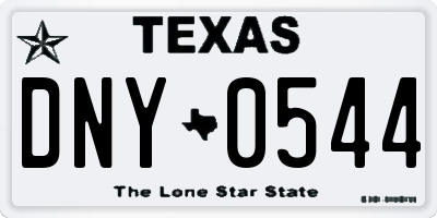 TX license plate DNY0544