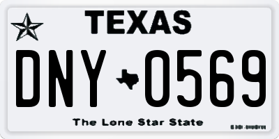 TX license plate DNY0569