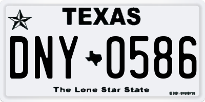 TX license plate DNY0586