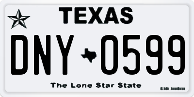TX license plate DNY0599