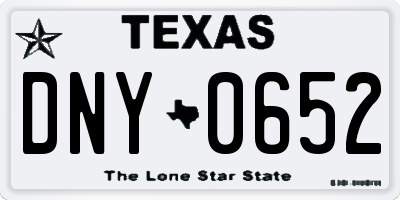 TX license plate DNY0652