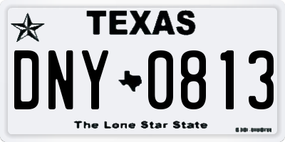 TX license plate DNY0813