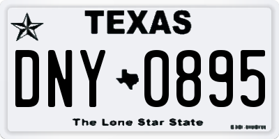 TX license plate DNY0895