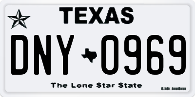 TX license plate DNY0969
