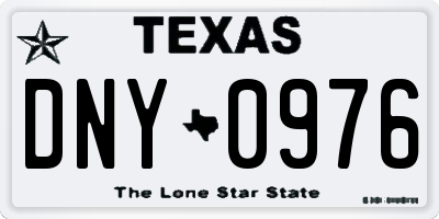TX license plate DNY0976