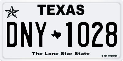 TX license plate DNY1028