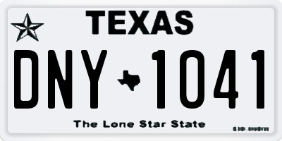 TX license plate DNY1041