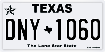 TX license plate DNY1060