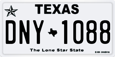 TX license plate DNY1088