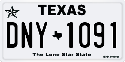 TX license plate DNY1091