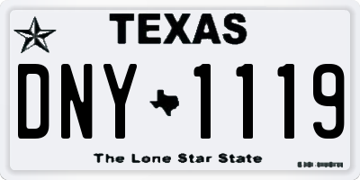 TX license plate DNY1119