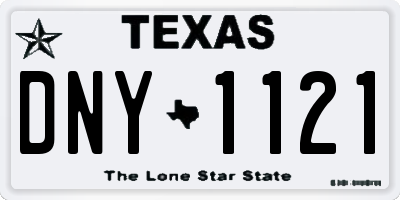 TX license plate DNY1121