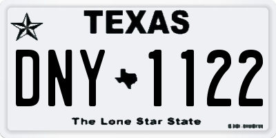TX license plate DNY1122