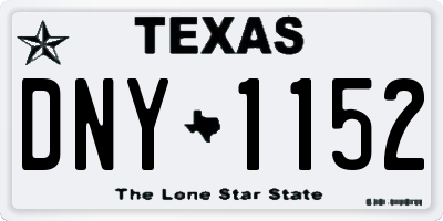 TX license plate DNY1152
