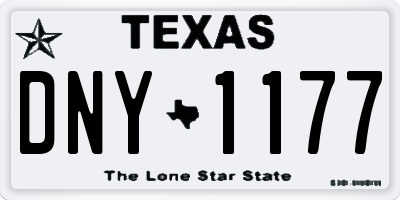 TX license plate DNY1177