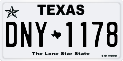 TX license plate DNY1178