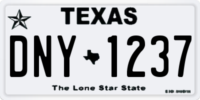 TX license plate DNY1237