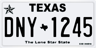 TX license plate DNY1245