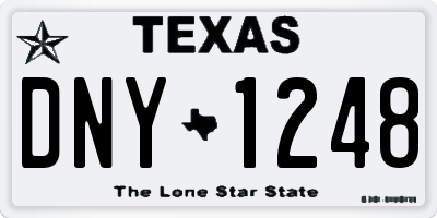 TX license plate DNY1248