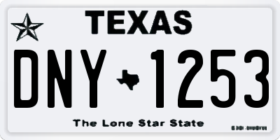 TX license plate DNY1253