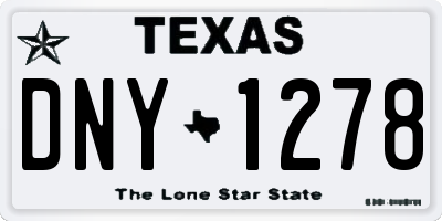 TX license plate DNY1278