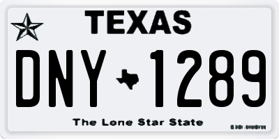 TX license plate DNY1289