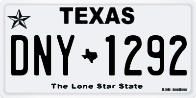 TX license plate DNY1292