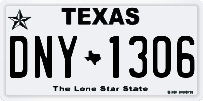 TX license plate DNY1306