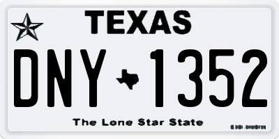 TX license plate DNY1352