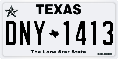 TX license plate DNY1413