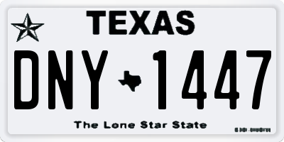 TX license plate DNY1447