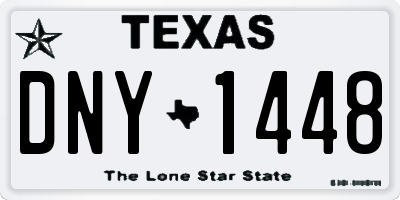 TX license plate DNY1448