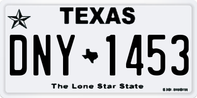 TX license plate DNY1453