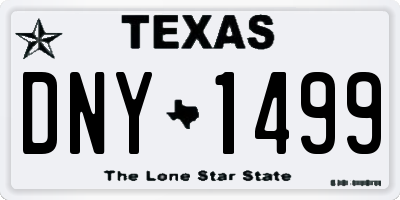TX license plate DNY1499