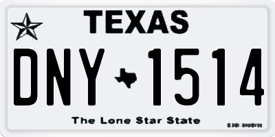 TX license plate DNY1514