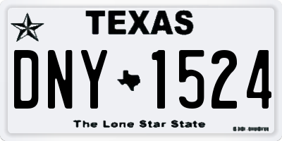 TX license plate DNY1524
