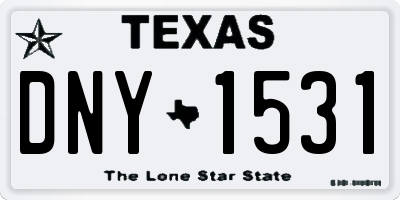 TX license plate DNY1531