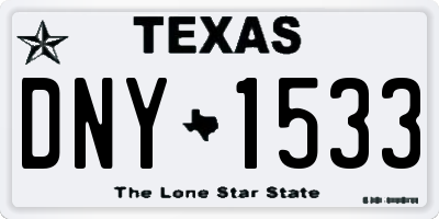 TX license plate DNY1533