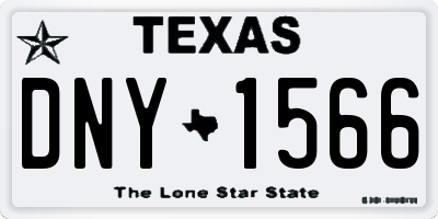 TX license plate DNY1566