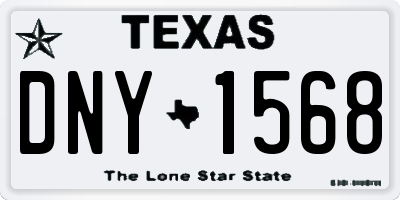 TX license plate DNY1568